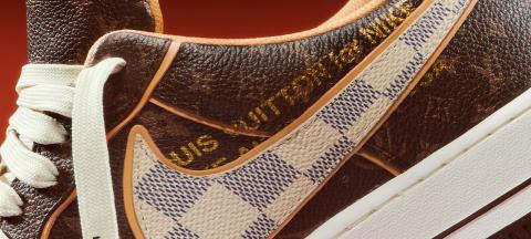 Nike and Louis Vuitton sneakers by Virgil Abloh set a doc at an public sale